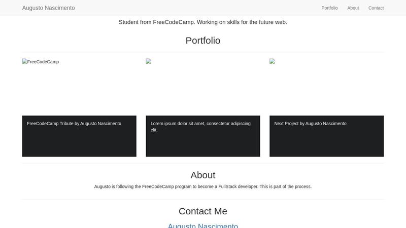 FreeCodeCamp - Personal Portfolio Webpage