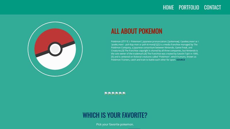 Pokemon HTML + CSS