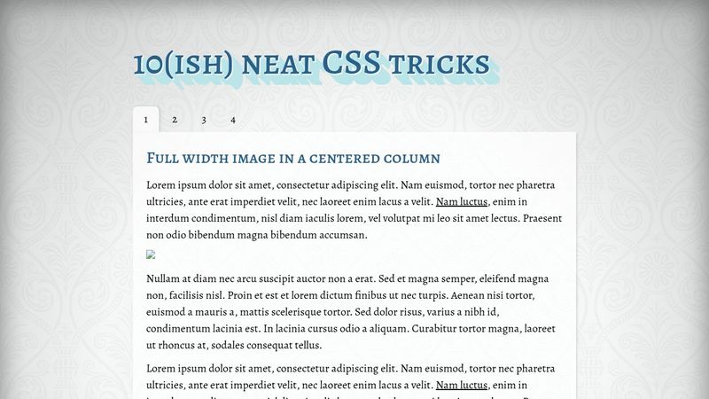 Neat CSS Tricks