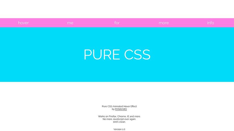 Pure CSS Animated Hover Effect