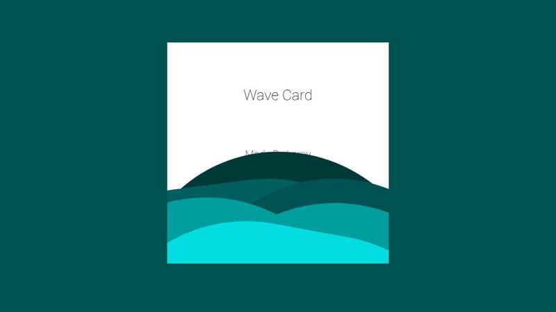 Wave Card | Fluid animation | Parallax