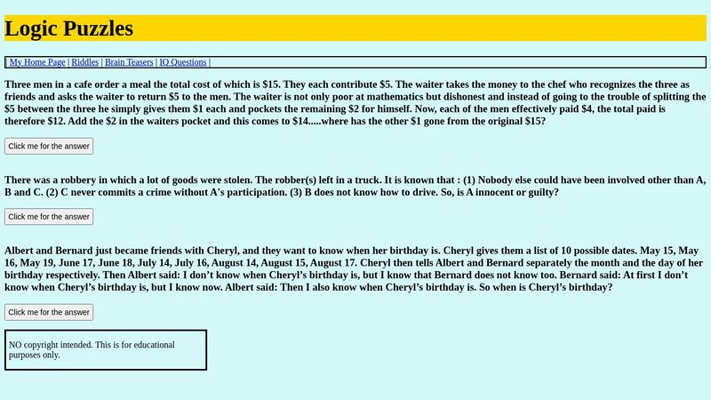Logic Puzzles