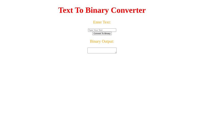 Text To Binary Converter