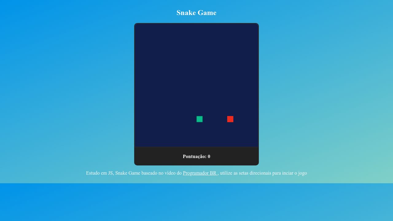 Criando jogo Snake em JavaScript e Canvas - MundoJS