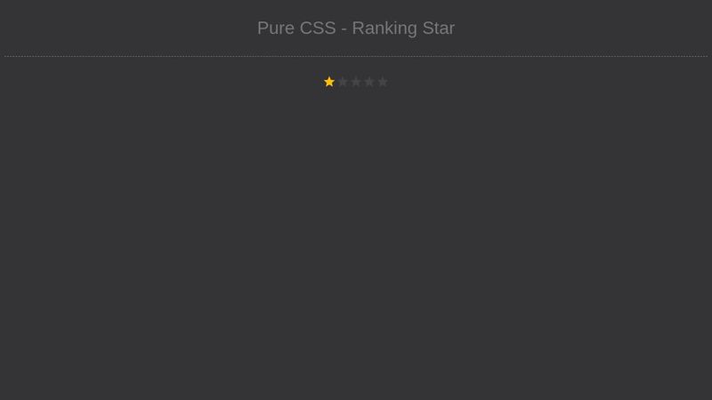 Pure CSS - Ranking Star