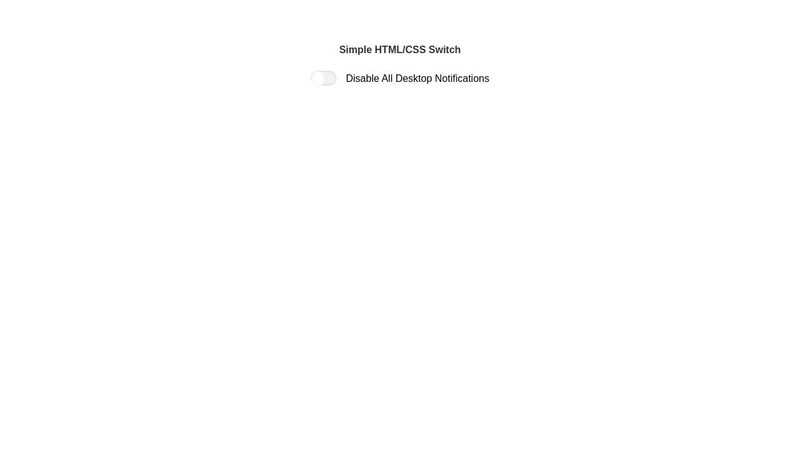 Simple HTML CSS Switch