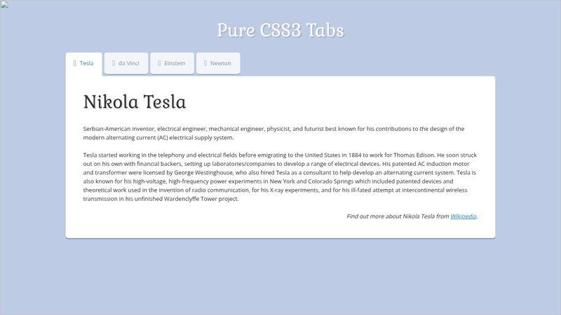 Pure css Tabs