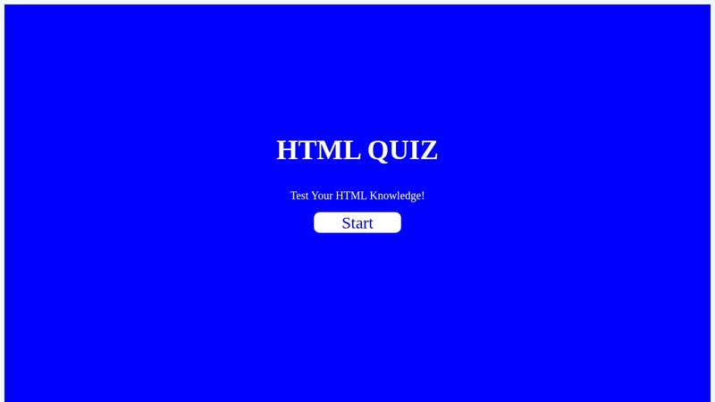 HTML Quiz