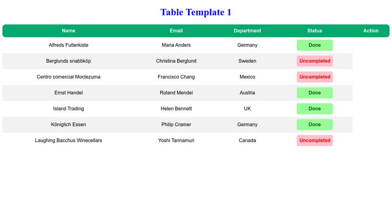 table-template