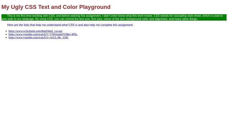 CSS Color and Text Practice