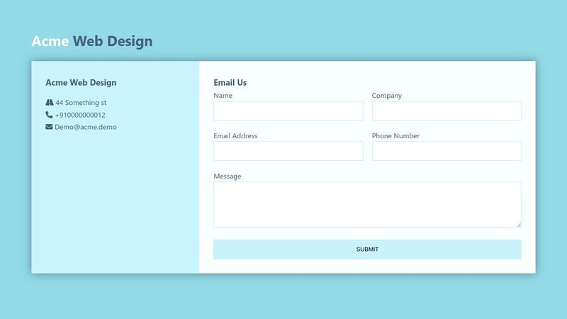 CodePen - Contact Form