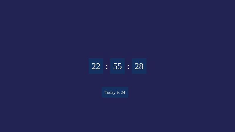 Digital clock using Javascript