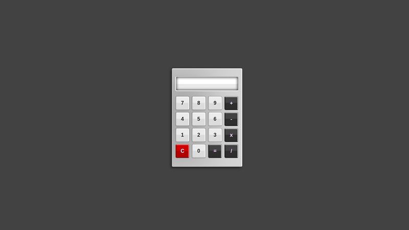 Simple Calculator using HTML and Pure CSS