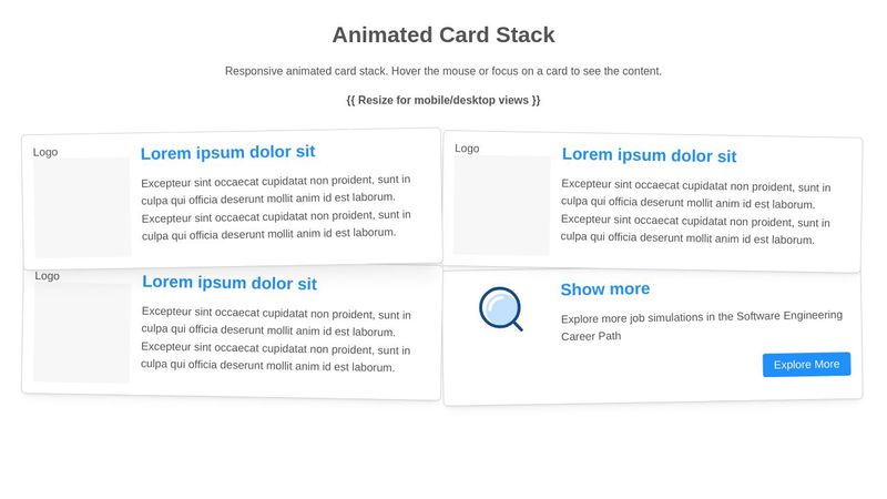Animated Card Stack part 2