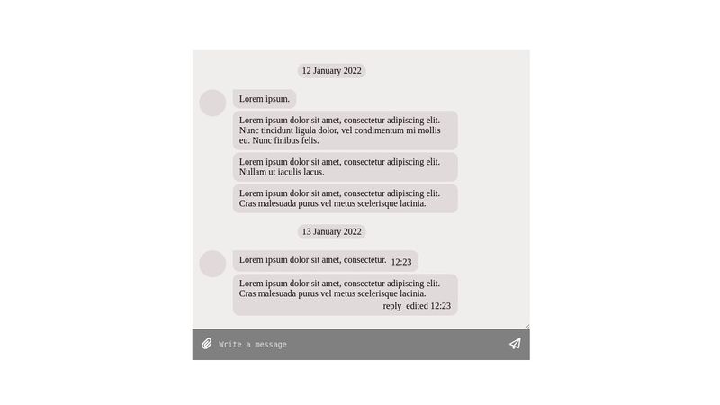 Simple Chat | Pure CSS