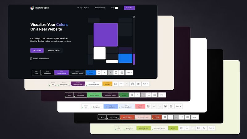 Realtime Colors: Choose a Color Palette on a Real Website