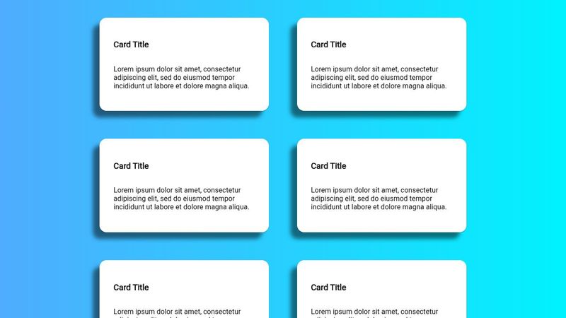 HTML CSS Cards with Hover Animation