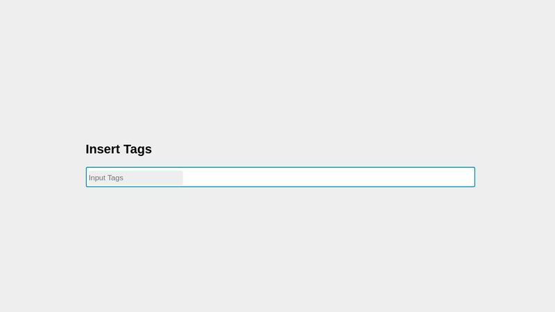 Multiple tags input