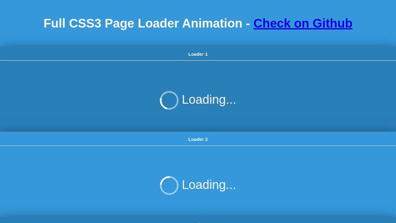Full CSS3 loaders