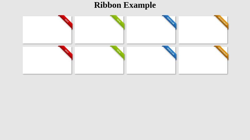 Ribbon Example - HTML/CSS