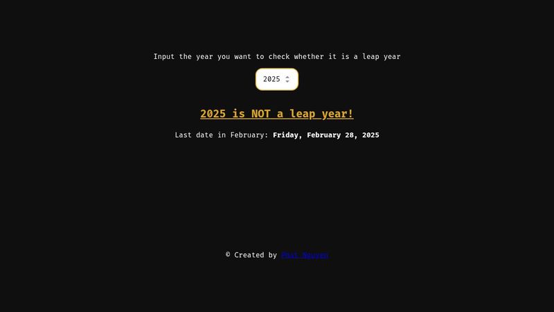Leap Year Checker image.
