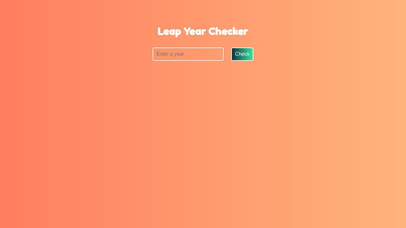 Leap Year Checker