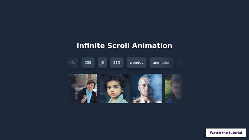 Progressively enhanced infinite horizontal scroll