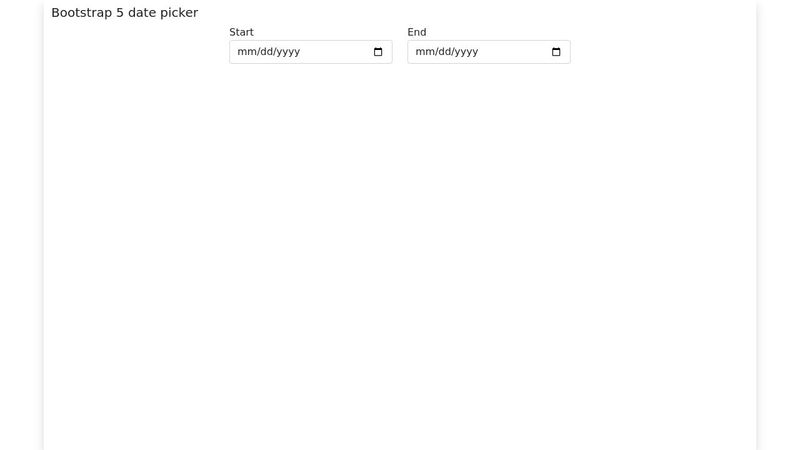 Bootstrap 5 datepicker