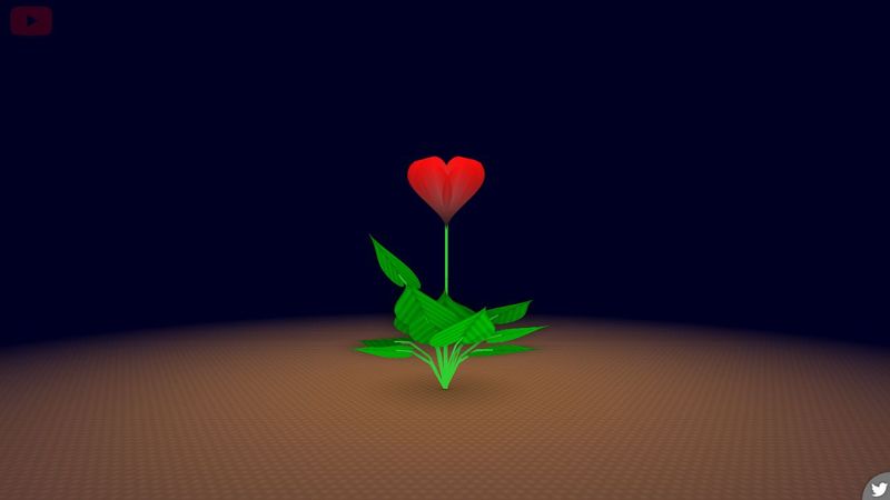 CSS Heart-shaped Flower