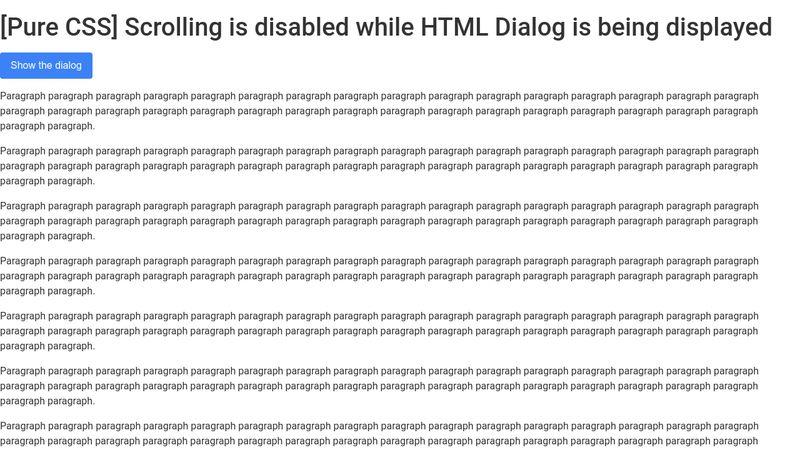 scrolling disabled html css