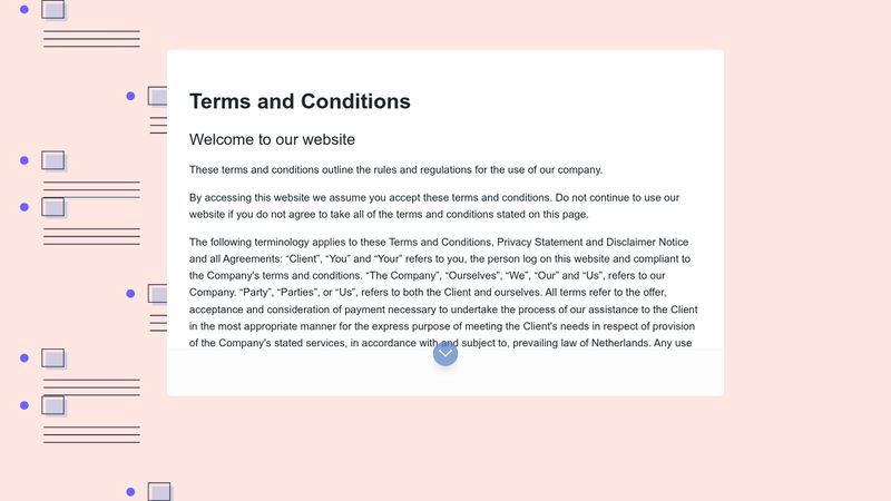 Accept Terms and Conditions Component