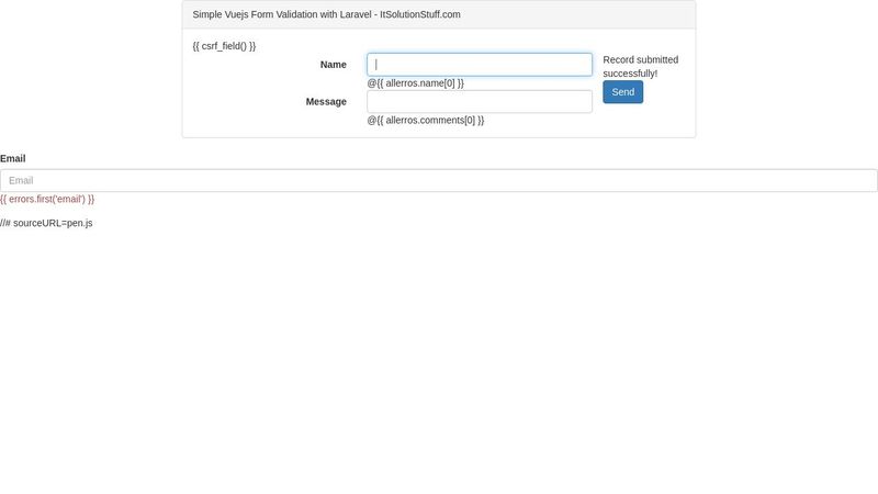 Simple Vue Validation with Laravel