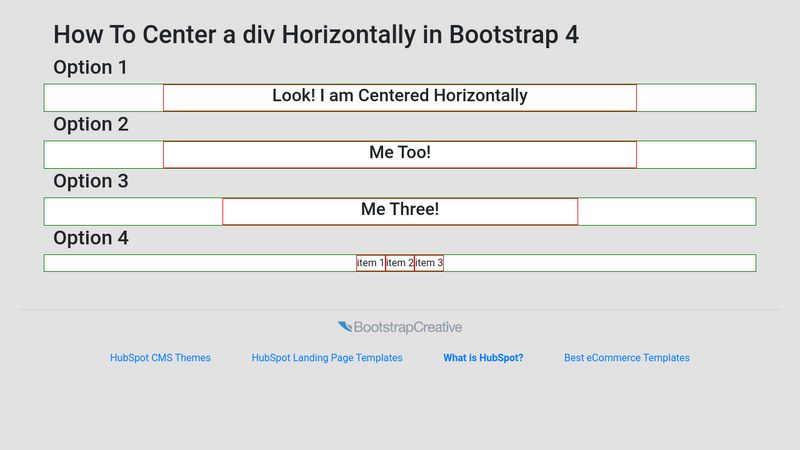 How To Center A Div Horizontally In Bootstrap 4