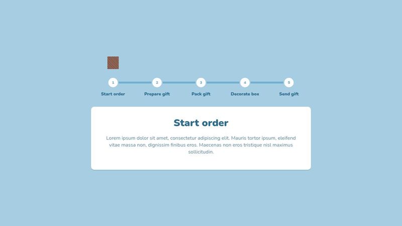 CodePen Home CSS only order process steps