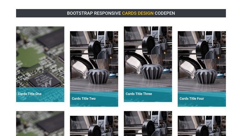 Bootstrap Responsive Cards Design Codepen
