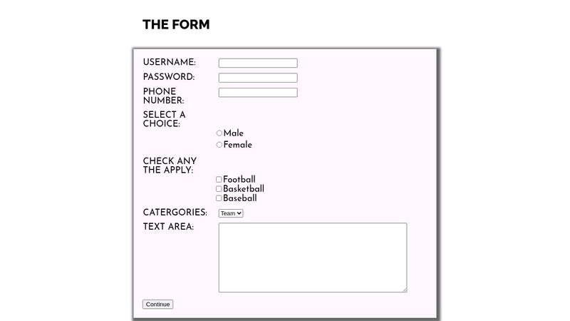 Responsive Form using HTML5 Form Validation