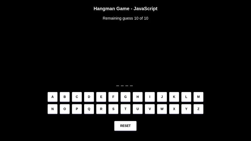 Hangman Game - JavaScript