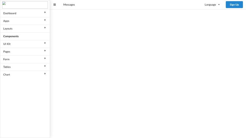 Semantic ui Admin Layout - Sidebar + Navbar