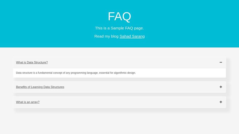 FAQ Responsive Page