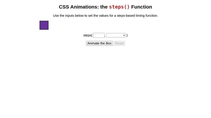 CSS Animations: the steps() Function