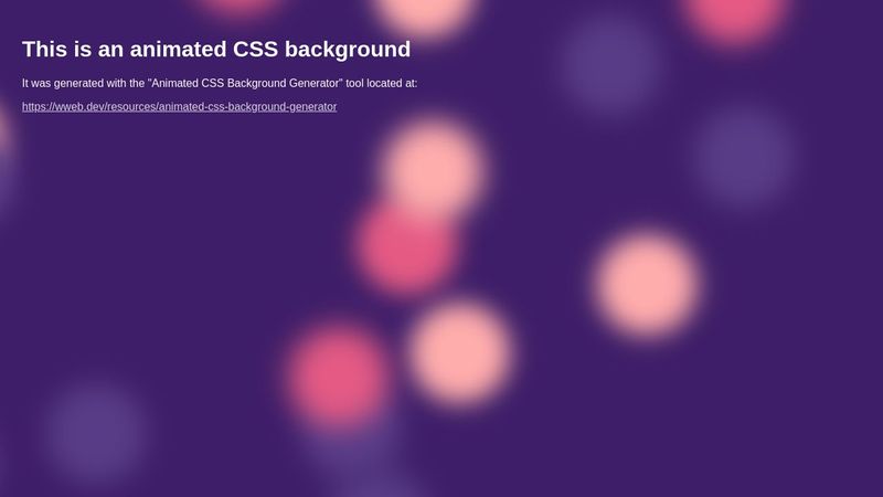 Animated CSS Background