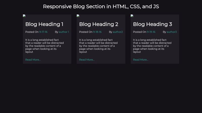 Responsive Blog Section