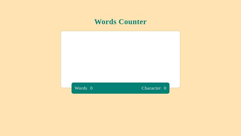 Words & Characters Counter
