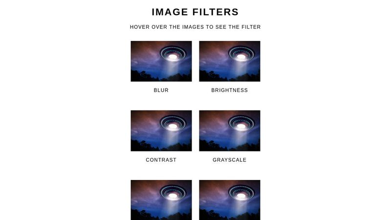 EXAMPLE: CSS Image Filters