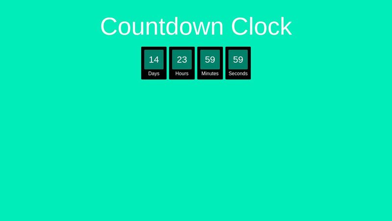 Styled JavaScript Countdown Clock