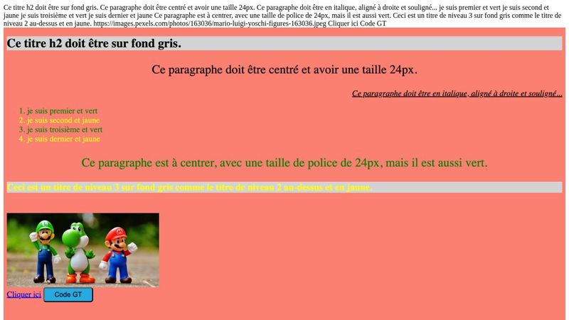 Exercice HTML/CSS #02 : les balises et attributs de base