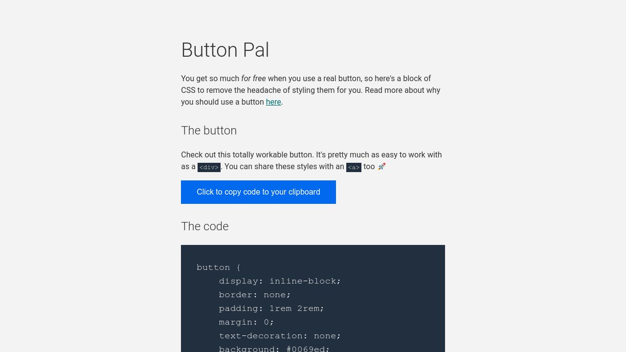 Button Pal u2014 some basic button styles