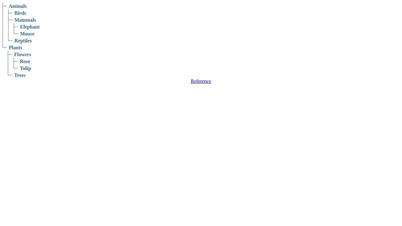 Tree structure with HTML and CSS