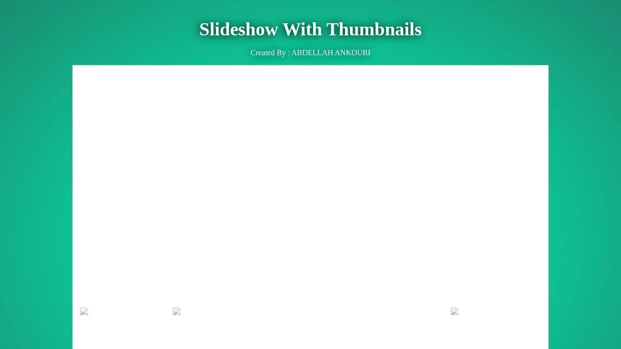Slideshow With Thumbnails (css and jquery)