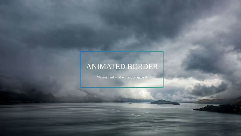 Animated gradient border around resizable content